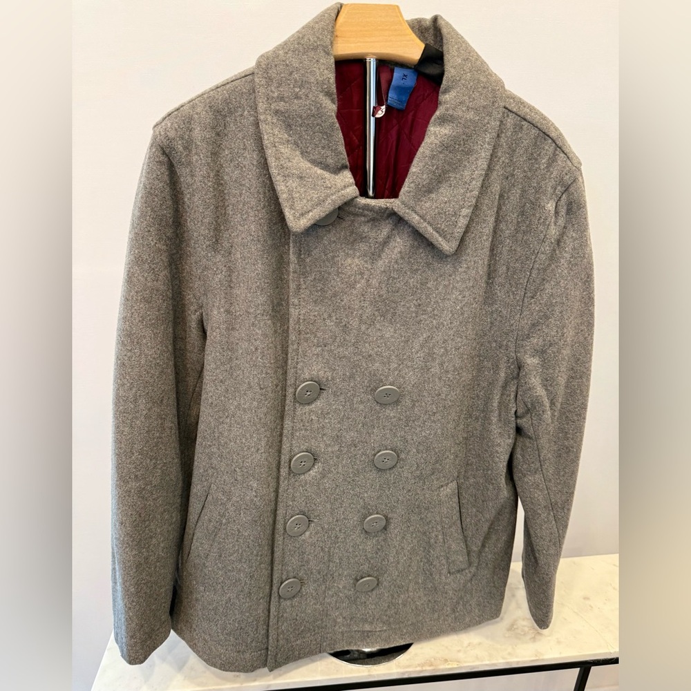 Urban Outfitters gray pea coat, size XL